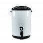 SOGA 12L Stainless Steel Insulated Milk Tea Barrel Hot and Cold Dispenser with Faucet White