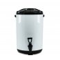SOGA 14L Stainless Steel Insulated Milk Tea Barrel Hot and Cold Dispenser with Faucet White
