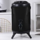 SOGA 16L Stainless Steel Insulated Milk Tea Barrel Hot and Cold Dispenser with Faucet Black