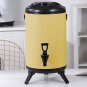 SOGA 16L Stainless Steel Insulated Milk Tea Barrel Hot and Cold Dispenser with Faucet Yellow