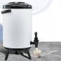 SOGA 18L Stainless Steel Insulated Milk Tea Barrel Hot and Cold Dispenser with Faucet White