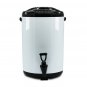 SOGA 18L Stainless Steel Insulated Milk Tea Barrel Hot and Cold Dispenser with Faucet White