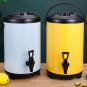 SOGA 18L Stainless Steel Insulated Milk Tea Barrel Hot and Cold Dispenser with Faucet White