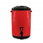 SOGA 18L Stainless Steel Insulated Milk Tea Barrel Hot and Cold Dispenser with Faucet Red