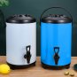 SOGA 18L Stainless Steel Insulated Milk Tea Barrel Hot and Cold Dispenser with Faucet Blue