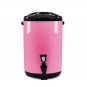 SOGA 18L Stainless Steel Insulated Milk Tea Barrel Hot and Cold Dispenser with Faucet Pink