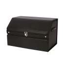 SOGA 60cm Leather Car Boot Collapsible Foldable Trunk Cargo Organizer Storage Box with Lock Black