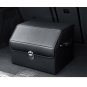 SOGA Leather Car Boot Collapsible Foldable Trunk Cargo Organizer Storage Box With Lock Black Small