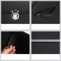SOGA Leather Car Boot Collapsible Foldable Trunk Cargo Organizer Storage Box With Lock Black Small