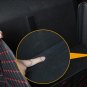 SOGA Leather Car Boot Collapsible Foldable Trunk Cargo Organizer Storage Box Black/Red Stitch Small