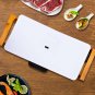 SOGA Electric Ceramic BBQ Grill Non-stick Surface Hot Plate for Indoor & Outdoor White