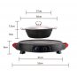 SOGA 2 in 1 Electric Stone Coated Teppanyaki Grill Plate Steamboat Hotpot