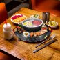 SOGA 2 in 1 Electric Stone Coated Grill Plate Steamboat Two Division Hotpot