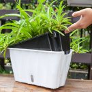 SOGA 35cm Small White Rectangular Flowerpot Vegetable Herb Flower Outdoor Plastic Box Garden Decor SOGA 35cm Small White Rectangular Flowerpot Vegetable Herb Flower Outdoor Plastic Box Garden Decor
