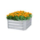 SOGA 100cm Square Galvanised Raised Garden Bed Vegetable Herb Flower Outdoor Planter Box SOGA 100cm Square Galvanised Raised Garden Bed Vegetable Herb Flower Outdoor Planter Box