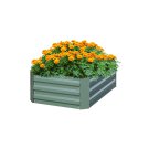 SOGA 100cm Square Galvanised Raised Garden Bed Vegetable Herb Flower Outdoor Planter Box SOGA 100cm Square Galvanised Raised Garden Bed Vegetable Herb Flower Outdoor Planter Box