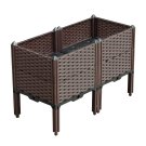 SOGA 80cm Raised Planter Box Vegetable Herb Flower Outdoor Plastic Plants Garden with Legs Deepen