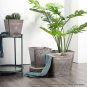 SOGA 27cm Green Grey Square Plant Flower Pot in Cement Planter Cachepot for Indoor Home office
