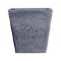 SOGA 27cm Weathered Grey Square Plant Flower Pot in Cement Planter Cachepot for Indoor Home Office