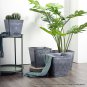 SOGA 27cm Weathered Grey Square Plant Flower Pot in Cement Planter Cachepot for Indoor Home Office