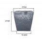 SOGA 27cm Weathered Grey Square Plant Flower Pot in Cement Planter Cachepot for Indoor Home Office