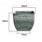 SOGA 32cm Green Grey Square Plant Flower Pot in Cement Planter Cachepot for Indoor Home Office