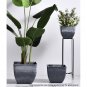 SOGA 27cm Weathered Grey Square Plant Flower Pot in Cement Planter Cachepot for Indoor Home Office