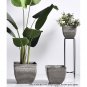 SOGA 27cm Rock Grey Square Plant Flower Pot in Cement Planter Cachepot for Indoor Home Office