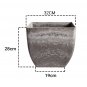 SOGA 32cm Rock Grey Square Plant Flower Pot in Cement Planter Cachepot for Indoor Home Office