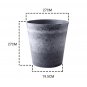 SOGA 27cm Weathered Grey Round Plant Flower Pot in Cement Planter Cachepot for Indoor Home Office