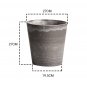 SOGA 27cm Rock Grey Round Plant Flower Pot in Cement Planter Cachepot for Indoor Home Office