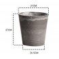 SOGA 32cm Rock Grey Round Plant Flower Pot in Cement Planter Cachepot for Indoor Home Office