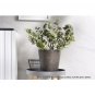 SOGA 32cm Rock Grey Round Plant Flower Pot in Cement Planter Cachepot for Indoor Home Office
