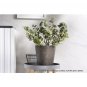 SOGA 37cm Rock Grey Round Tapered Plant Flower Pot in Cement Planter Cachepot for Indoor Home Office