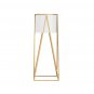SOGA 70cm Gold Metal Plant Stand with White Flower Pot Holder Corner Shelving Rack Indoor Display
