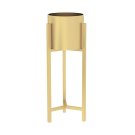 SOGA 60cm Gold Metal Plant Stand with Flower Pot Holder Corner Shelving Rack Indoor Display