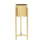 SOGA 60cm Gold Metal Plant Stand with Flower Pot Holder Corner Shelving Rack Indoor Display