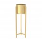 SOGA 75cm Gold Metal Plant Stand with Flower Pot Holder Corner Shelving Rack Indoor Display