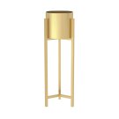 SOGA 90cm Gold Metal Plant Stand with Flower Pot Holder Corner Shelving Rack Indoor Display