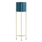 SOGA 2 Layer 81cm Gold Metal Plant Stand with Blue Flower Pot Holder Shelving Rack Indoor Display SOGA 2 Layer 81cm Gold Metal Plant Stand with Blue Flower Pot Holder Shelving Rack Indoor Display