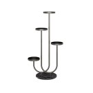 SOGA U Shaped Plant Stand Round Flower Pot Tray Living Room Display Black Metal Decorative Shelf SOGA U Shaped Plant Stand Round Flower Pot Tray Living Room Display Black Metal Decorative Shelf