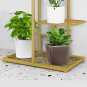 SOGA 7 Tier 8 Pots Gold Metal Plant Stand Flowerpot Display Shelf Rack Indoor Home Office Decor