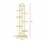 SOGA 8 Tier 9 Pots Gold Metal Plant Stand Flowerpot Display Shelf Rack Indoor Home Office Decor