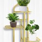 SOGA 8 Tier 9 Pots Gold Metal Plant Stand Flowerpot Display Shelf Rack Indoor Home Office Decor