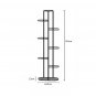 SOGA 8 Tier 9 Pots Black Metal Plant Rack Flowerpot Storage Display Stand Holder Home Garden Decor