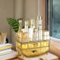 SOGA 3 Tier Golden Yellow Multifunctional Cosmetic Storage Bathroom Desk Drawer Organiser
