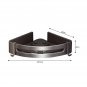 SOGA Black Wall-Mounted Bathroom Storage Corner Organiser Space Saving Shelf Rack with Hooks