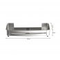 SOGA Silver Wall-Mounted Rectangular Bathroom Storage Organiser Adhesive Shelf Rack with Hooks