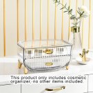 SOGA 2 Tier Transparent Multifunctional Cosmetic Storage Jewelry Cabinet Bathroom Drawer Organiser