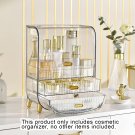 SOGA 3 Tier Transparent Multifunctional Cosmetic Storage Display Stand Shelf Drawer Type Organiser